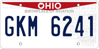 OH license plate GKM6241