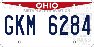 OH license plate GKM6284