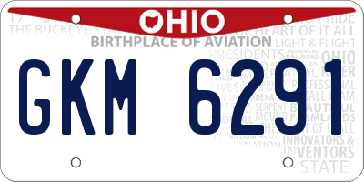 OH license plate GKM6291