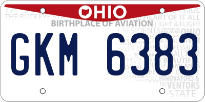 OH license plate GKM6383