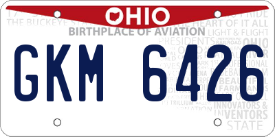 OH license plate GKM6426