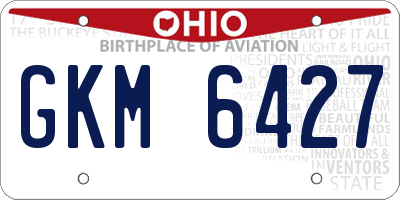 OH license plate GKM6427