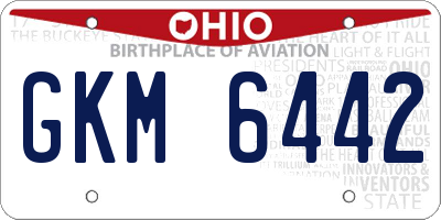 OH license plate GKM6442