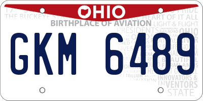 OH license plate GKM6489