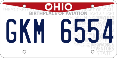 OH license plate GKM6554