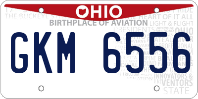OH license plate GKM6556