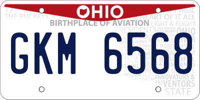 OH license plate GKM6568