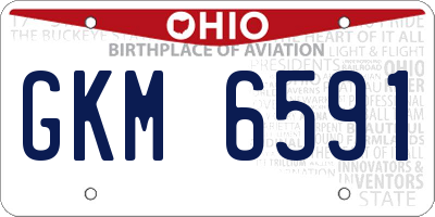 OH license plate GKM6591