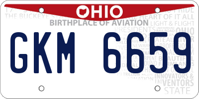 OH license plate GKM6659