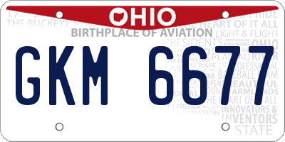 OH license plate GKM6677