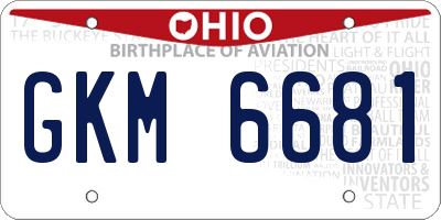 OH license plate GKM6681