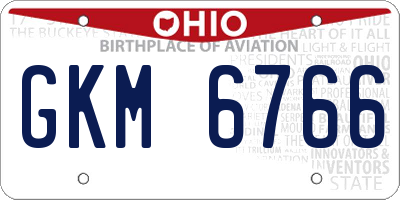 OH license plate GKM6766