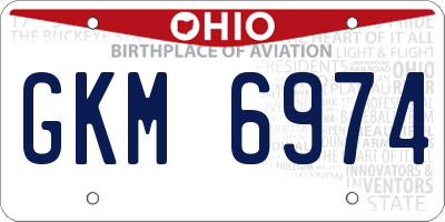 OH license plate GKM6974
