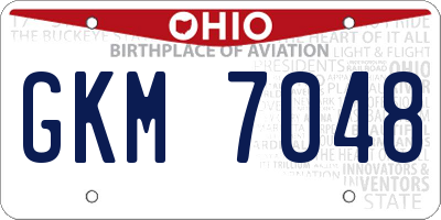 OH license plate GKM7048