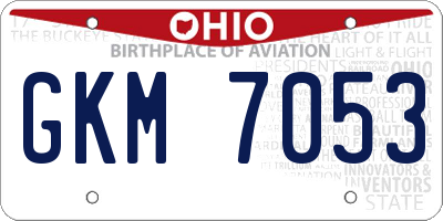OH license plate GKM7053