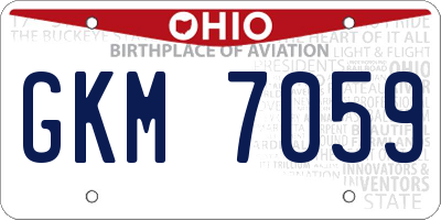 OH license plate GKM7059