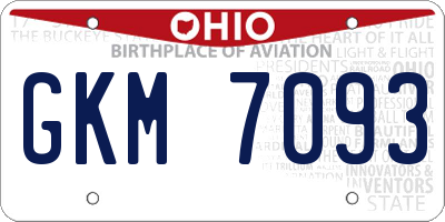 OH license plate GKM7093