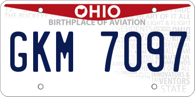 OH license plate GKM7097