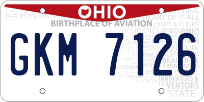 OH license plate GKM7126