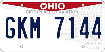 OH license plate GKM7144