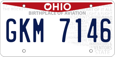 OH license plate GKM7146