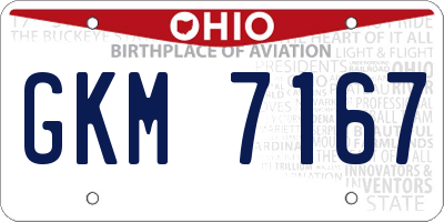 OH license plate GKM7167
