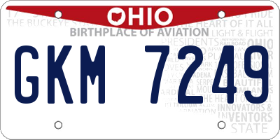 OH license plate GKM7249