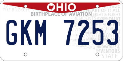 OH license plate GKM7253