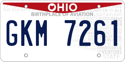 OH license plate GKM7261