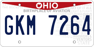 OH license plate GKM7264