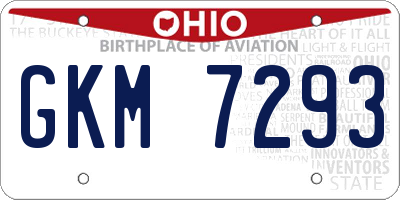 OH license plate GKM7293