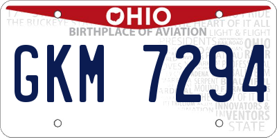 OH license plate GKM7294