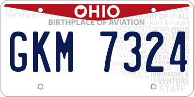 OH license plate GKM7324