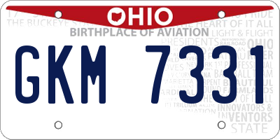 OH license plate GKM7331