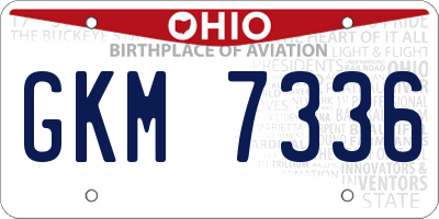 OH license plate GKM7336