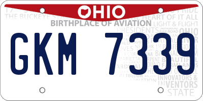 OH license plate GKM7339