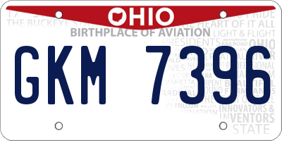 OH license plate GKM7396