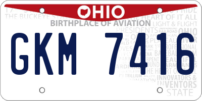 OH license plate GKM7416