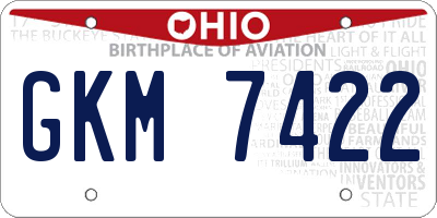 OH license plate GKM7422