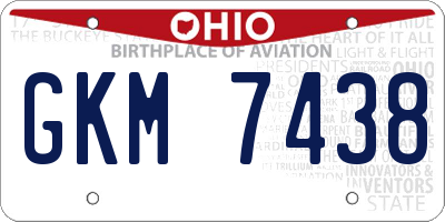 OH license plate GKM7438