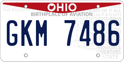 OH license plate GKM7486