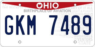 OH license plate GKM7489