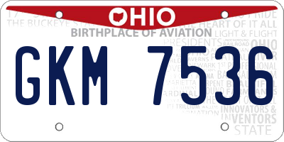 OH license plate GKM7536