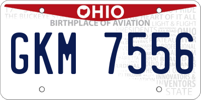 OH license plate GKM7556