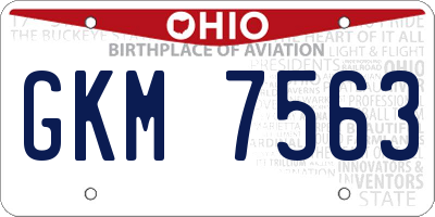 OH license plate GKM7563