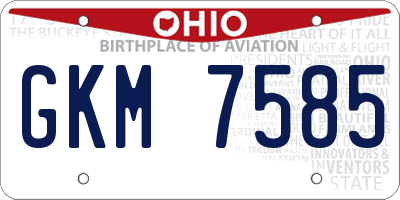 OH license plate GKM7585