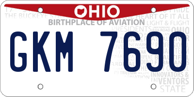OH license plate GKM7690
