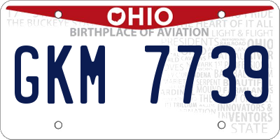 OH license plate GKM7739