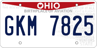 OH license plate GKM7825
