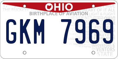 OH license plate GKM7969